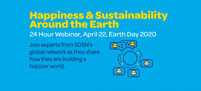HAPPINESS AND SUSTAINABILITY AROUND THE EARTH 24-HOUR WEBINAR ON 22ND APRIL
