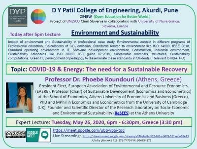 International FDP (OE4BW) UNESCO Project, on Environment and Sustainability for 614 faculty from India