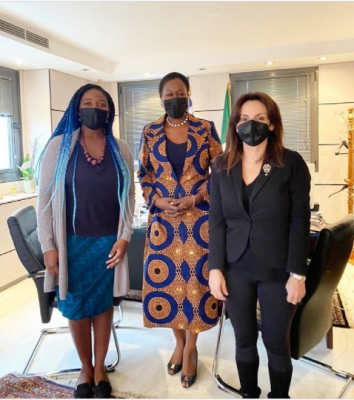 Prof Phoebe Koundouri and Dr Ebun Akinsete had an audience with the ambassador of Nigeria to Greece