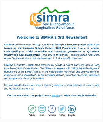 SIMRA - Newsletter #3 - October 2017
